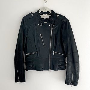 Karen Millen Black Real Leather Jacket